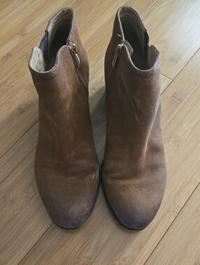 Franco Sarto Brown Suede Ankle Boots - 11